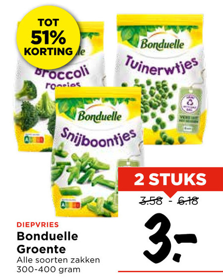 Bonduelle   diepvriesgroente folder aanbieding bij  Vomar - details