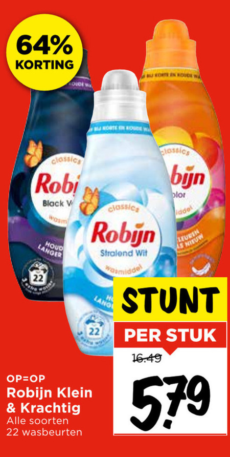 Robijn   wasmiddel folder aanbieding bij  Vomar - details