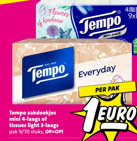 Tempo   zakdoek, tissue folder aanbieding bij  Nettorama - details