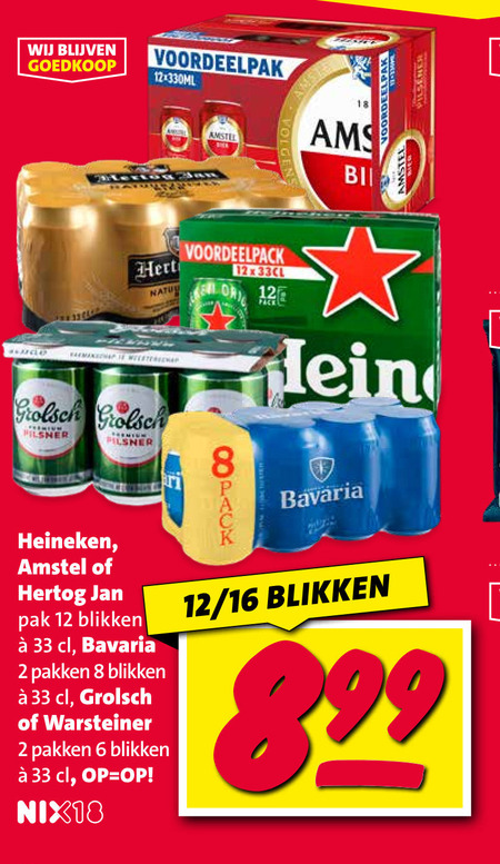 Grolsch   blikje bier folder aanbieding bij  Nettorama - details