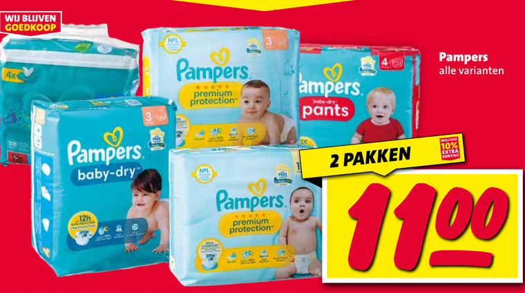 Pampers   luiers, luierbroekjes folder aanbieding bij  Nettorama - details