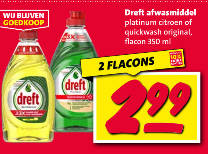 Dreft   afwasmiddel folder aanbieding bij  Nettorama - details