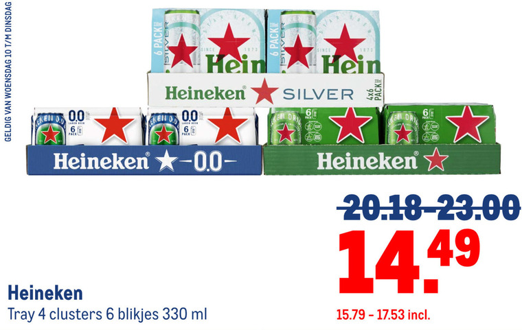 Heineken   blikje bier folder aanbieding bij  Makro - details