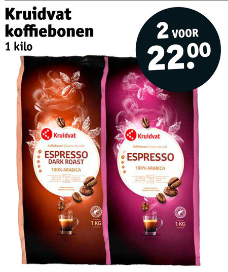 Kruidvat Huismerk   koffiebonen folder aanbieding bij  Kruidvat - details