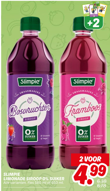 Slimpie   limonadesiroop folder aanbieding bij  Dekamarkt - details