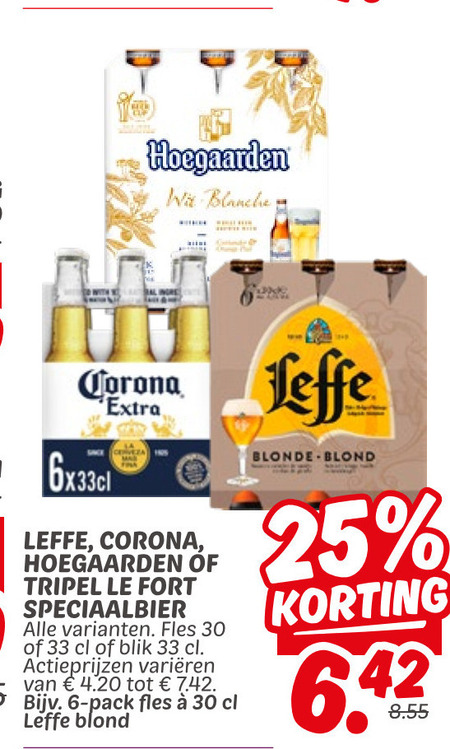Hoegaarden   blikje bier, speciaalbier folder aanbieding bij  Dekamarkt - details