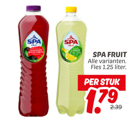 Spa en Fruit   fruitdrank folder aanbieding bij  Dekamarkt - details