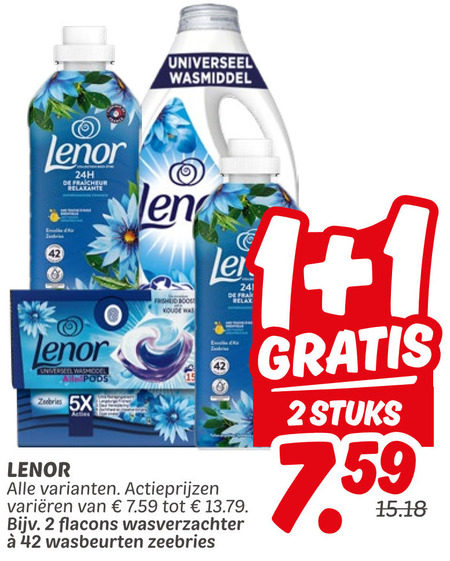 Lenor   wasverzachter, wasmiddel folder aanbieding bij  Dekamarkt - details