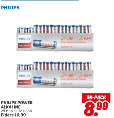 Philips   batterij folder aanbieding bij  Dekamarkt - details