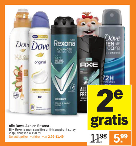 Dove   douchegel, deodorant folder aanbieding bij  Albert&nbsp;Heijn - details