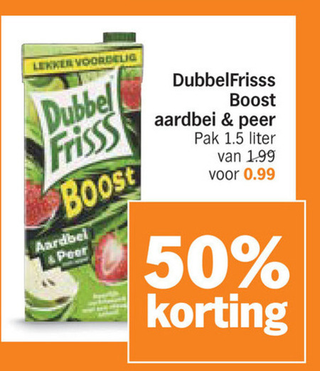 Dubbelfrisss   fruitdrank folder aanbieding bij  Albert&nbsp;Heijn - details