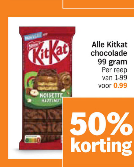 KitKat   chocolade folder aanbieding bij  Albert&nbsp;Heijn - details
