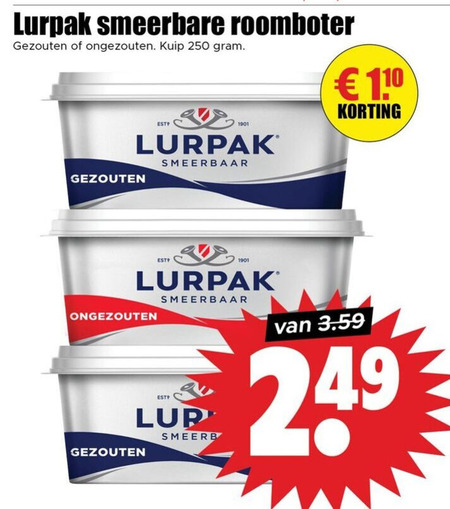 lurpak   roomboter folder aanbieding bij  Dirk - details