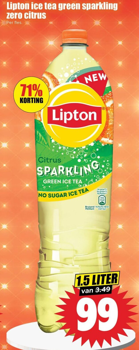 Lipton   ice tea folder aanbieding bij  Dirk - details