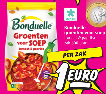 Bonduelle   soepgroenten folder aanbieding bij  Boni - details