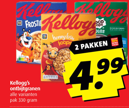 Kellogs   cereals folder aanbieding bij  Boni - details