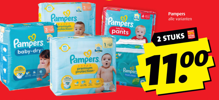 Pampers   luiers, luierbroekjes folder aanbieding bij  Boni - details