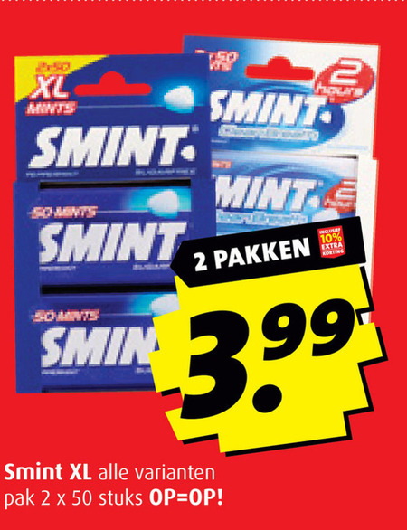 Smint   kauwgom folder aanbieding bij  Boni - details