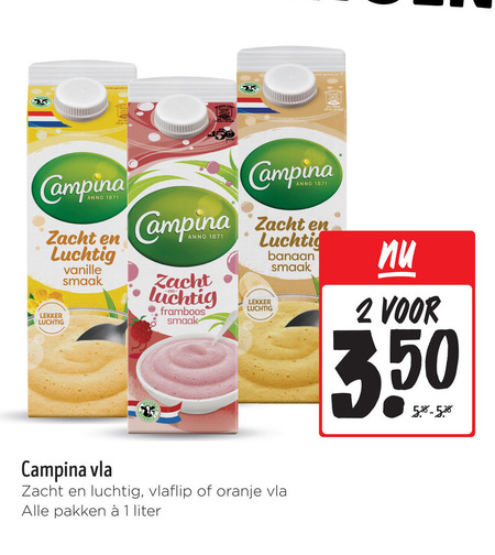 Campina   vla folder aanbieding bij  Jumbo - details
