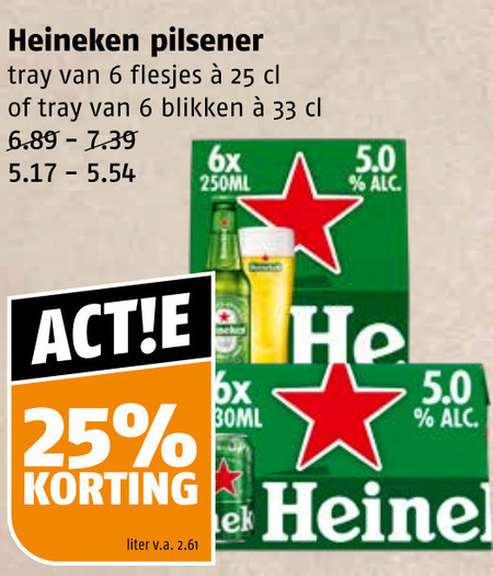 Heineken   blikje bier folder aanbieding bij  Poiesz - details