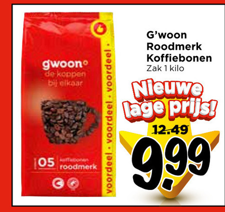 Gwoon   koffiebonen folder aanbieding bij  Vomar - details