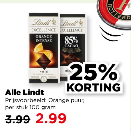 Lindt   chocolade folder aanbieding bij  Plus - details