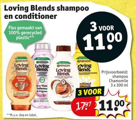 Garnier Loving Blends   conditioner, shampoo folder aanbieding bij  Kruidvat - details