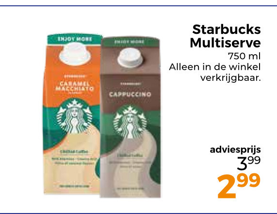 Starbucks   ijskoffie folder aanbieding bij  Trekpleister - details