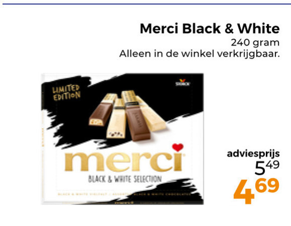 Merci   chocolade folder aanbieding bij  Trekpleister - details