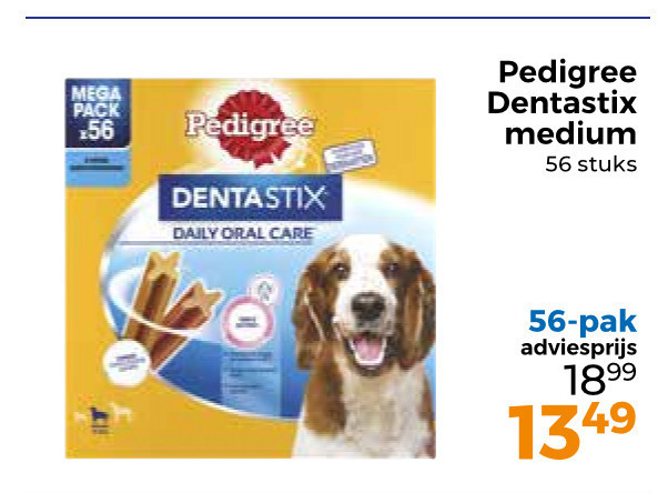 Pedigree Dentastix   hondensnacks folder aanbieding bij  Trekpleister - details