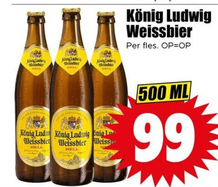 Konig Ludwig   witbier folder aanbieding bij  Dirk - details