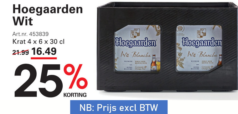 Hoegaarden   witbier folder aanbieding bij  Sligro - details