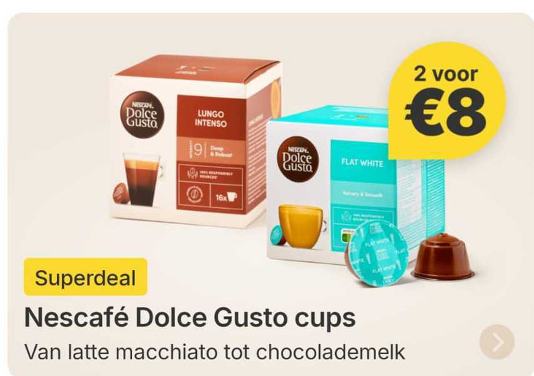 Nescafe   dolce gusto capsules folder aanbieding bij  Picnic - details