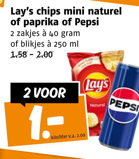 Lays   cola, chips folder aanbieding bij  Poiesz - details