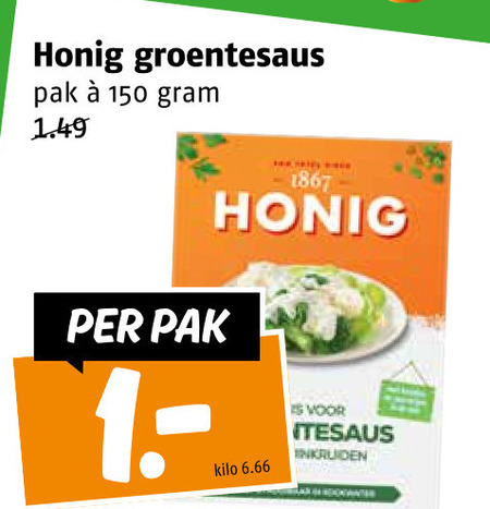 Honig   saus folder aanbieding bij  Poiesz - details