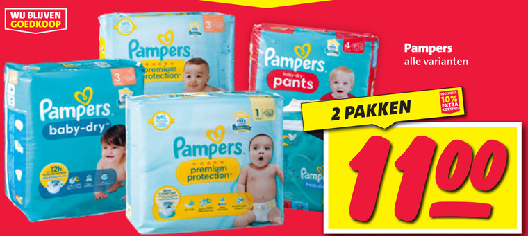 Pampers   luiers, luierbroekjes folder aanbieding bij  Nettorama - details