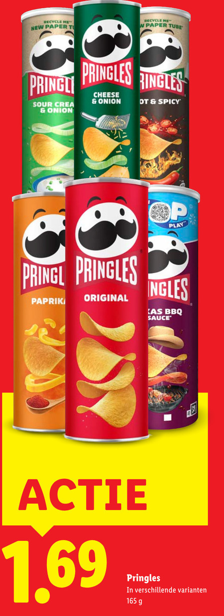 Pringles   chips folder aanbieding bij  Lidl - details