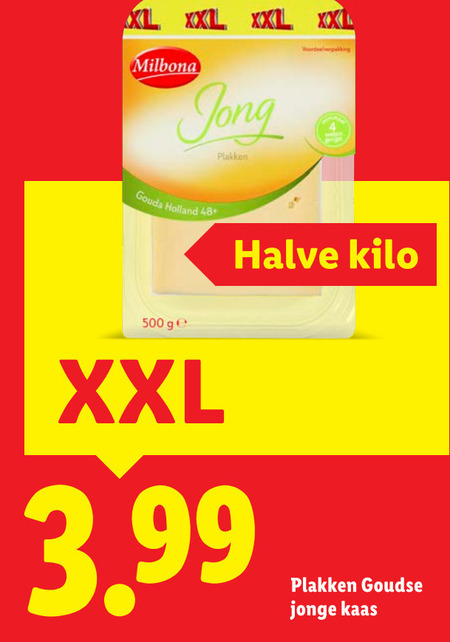 Milbona   kaasplakken folder aanbieding bij  Lidl - details
