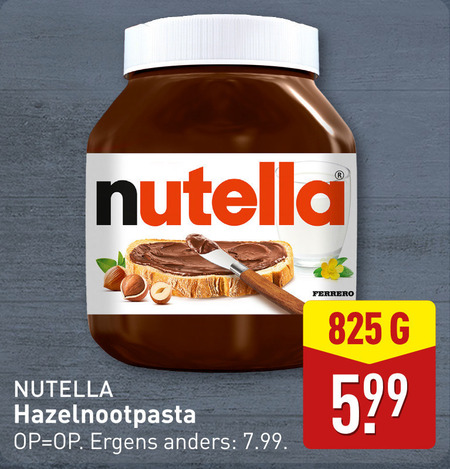 Nutella   hazelnootpasta folder aanbieding bij  Aldi - details