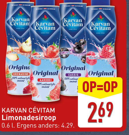 Karvan Cevitam   limonadesiroop folder aanbieding bij  Aldi - details