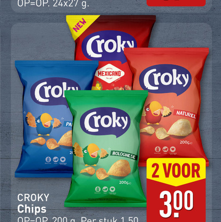 Croky   chips folder aanbieding bij  Aldi - details