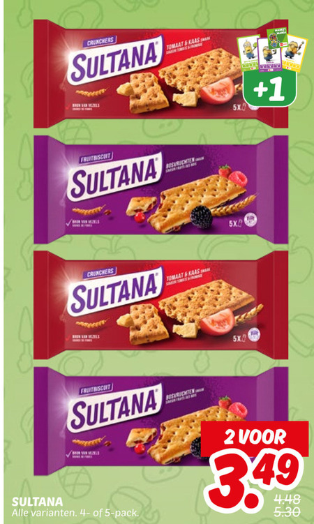 Sultana   fruitbiscuit folder aanbieding bij  Dekamarkt - details