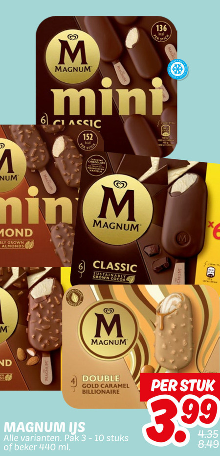 Magnum   ijslollies folder aanbieding bij  Dekamarkt - details