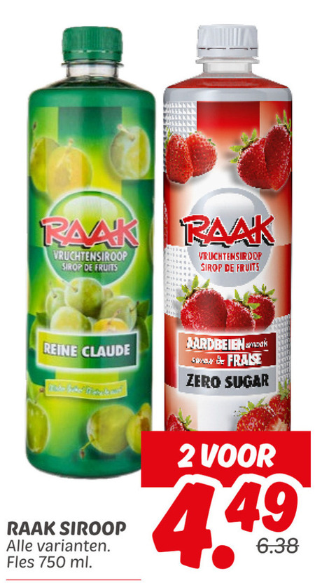 Raak   limonadesiroop folder aanbieding bij  Dekamarkt - details