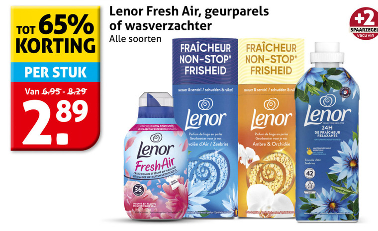 Lenor   wasverzachter folder aanbieding bij  Hoogvliet - details