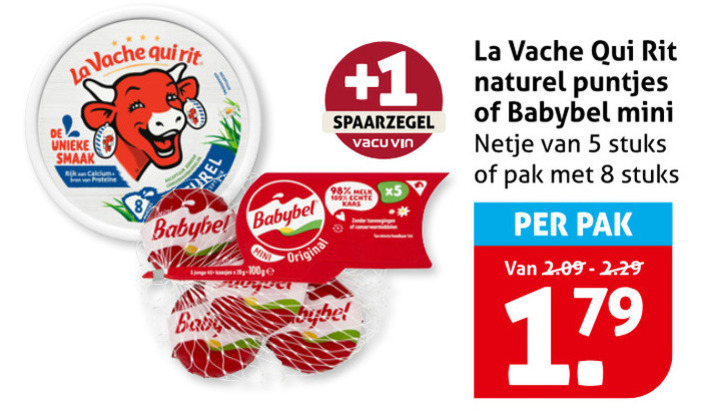 La Vache Qui Rit   kaassnacks folder aanbieding bij  Hoogvliet - details