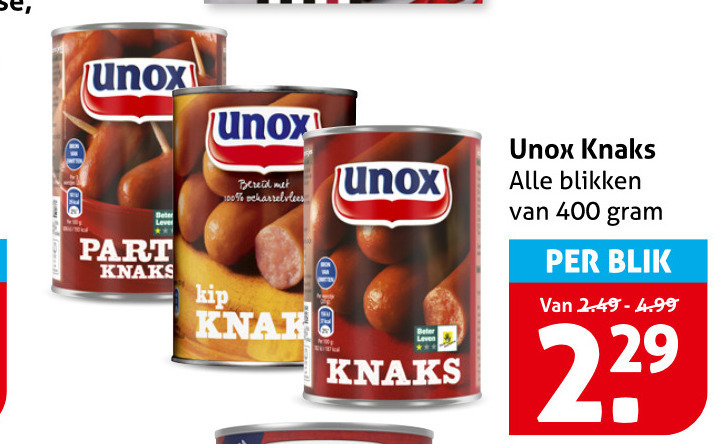 Unox   knakworst folder aanbieding bij  Hoogvliet - details