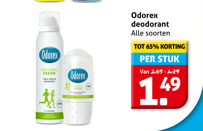 Odorex   deodorant folder aanbieding bij  Hoogvliet - details