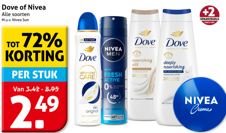 Nivea   deodorant, douchegel folder aanbieding bij  Hoogvliet - details