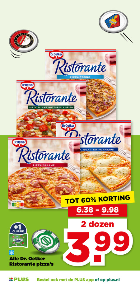 Dr Oetker   diepvriespizza folder aanbieding bij  Plus - details